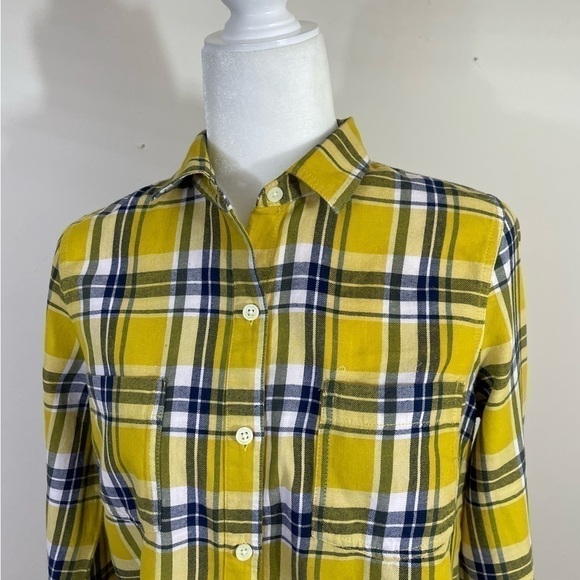 Old Navy sz sm shirt classic style brushed cotton button down plaid - Picture 2 of 11